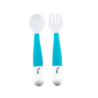 Bo Jungle Lepel En Vork Buigbaar Turquoise