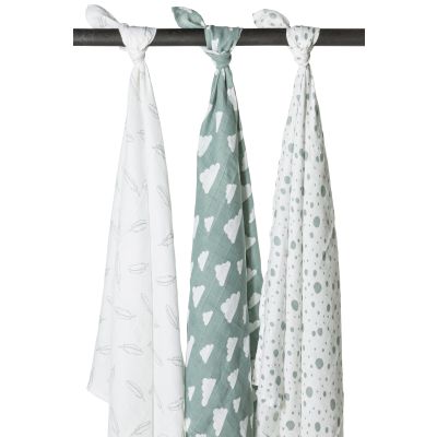 Meyco Multidoek Hydrofiel 3pack Feather Jade 120x120