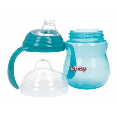 Nûby Beker Antilek Met Handvaten Aqua 270ml 6mnd+