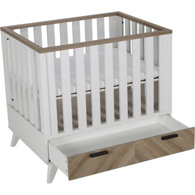 Interbaby Box Met Lade Lancaster  Wit/ Visgraatmotief
