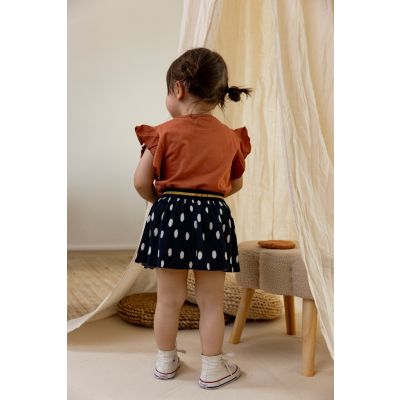 Dirkje T-Shirt Ruffle Mouw Face Dusty Rust  56