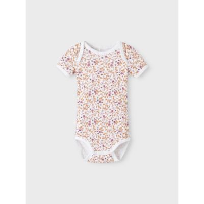 Name It Romper Korte Mouw Flower 3-Pack Rose Wine 


 56