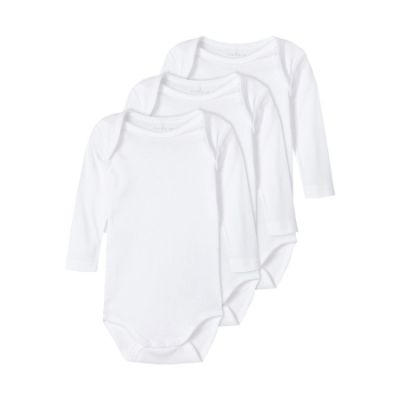 Name It Romper Lange Mouw 3-Pack Bright White 

 50
