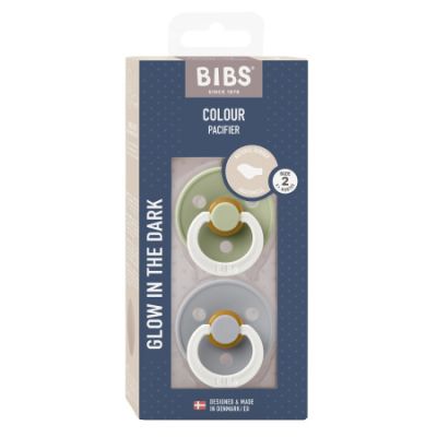 Bibs Fopspeen Latex Symmetric 6-18mnd Glow Sage / Cloud  (2-Pack)




