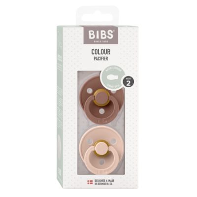 Bibs Fopspeen Latex Symmetrical 6-18mnd Woodchuck / Blush (2-Pack)


