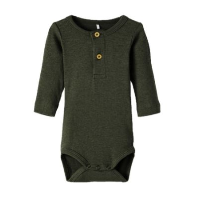 Name It Romper Kab Button Rifle Green 56