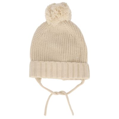 Sarlini Muts Knit Pompon Kit 6-12 maanden