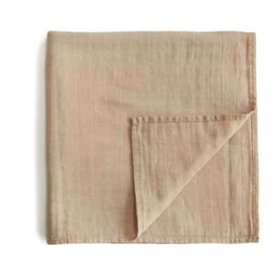 Mushie Swaddle Pale Taupe 120 x 120 cm