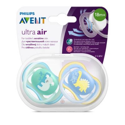 Philips Avent Fopspeen Ultra Air Dino 18mnd+ (2 stuks) SCF349/11