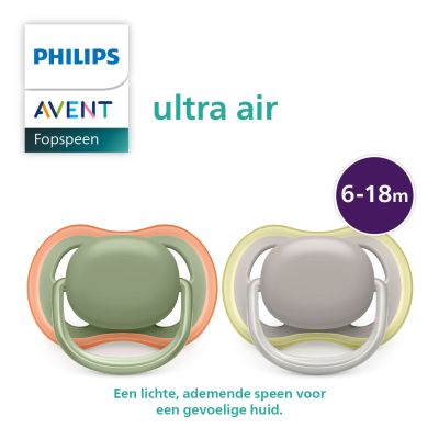 Philips Avent Fopspeen Ultra Air Neutraal 6-18mnd (2 stuks) SCF085/20