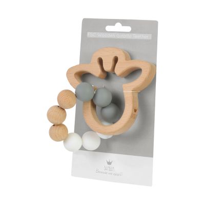Bambam Houten Bijtring Giraffe