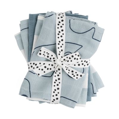 Done By Deer Monddoekjes GOTS Deer Friends Blue 30x30cm 5-pack