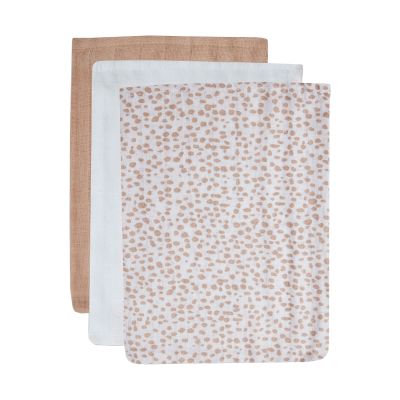 Jollein Washandje Hydrofiel Dotted 3-pack