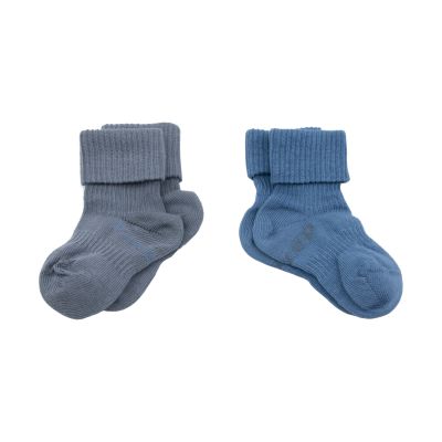 KipKep Blijf-Sokjes Denim Blue 6-12mnd 2-Pack 6-12 maanden