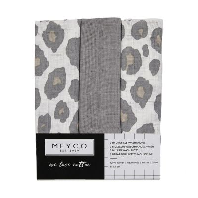 Meyco Washand Panter Neutral 3-Pack