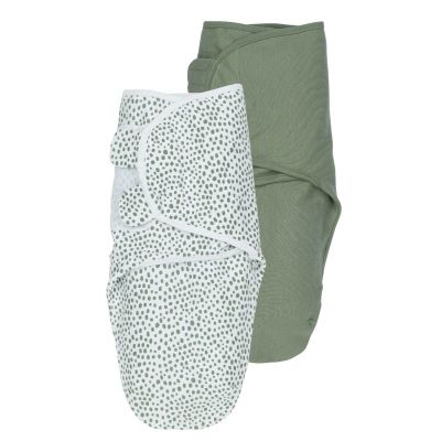 SwaddleMeyco 2-Pack Cheetah/Uni Forest Green 0-3 Maanden