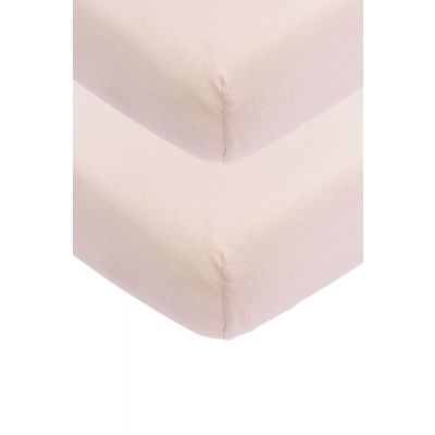 Meyco Ledikanthoeslaken Jersey Soft Pink 60x120cm 2-Pack