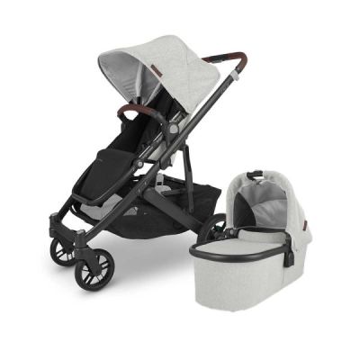 UPPAbaby CRUZ V2 Anthony grijs chenille Met Carbon Frame/kastanje bruin leer 