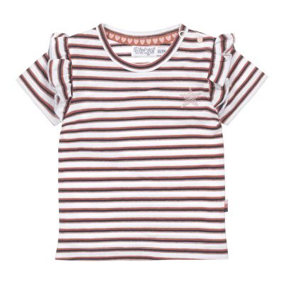 Dirkje T-Shirt Korte Mouw Stripe Star White