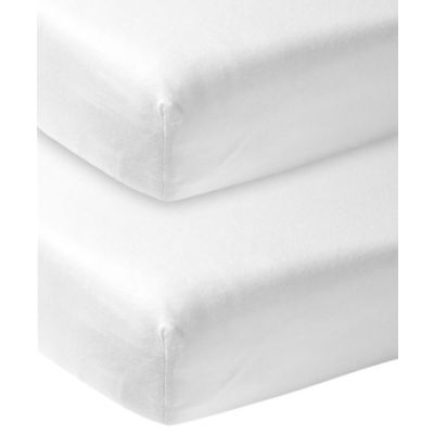 Meyco Wieghoeslaken Jersey Wit 40 x 80/90 cm (2-Pack)
