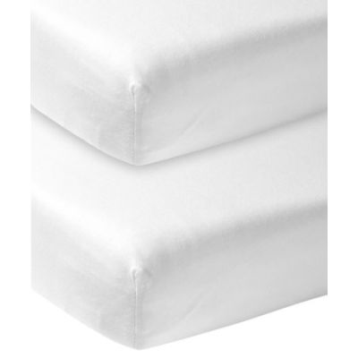 Meyco Ledikanthoeslaken Jersey Wit 60 x 120 cm (2-Pack)