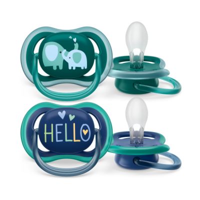 Philips Avent Fopspeen Ultra Air Elephant / Hello 18mnd+ (2 stuks) SCF349/18
