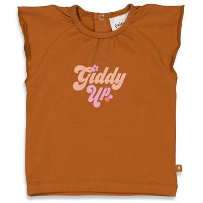 Feetje T-Shirt Korte Mouw Howdy Honey Bruin 56