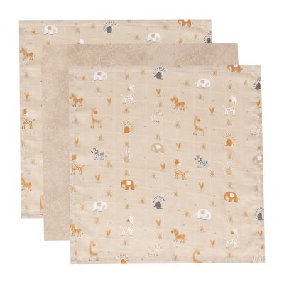 Bébé-Jou Monddoek Hydrofiel Steppe 3-Pack
