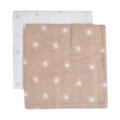 Jollein Monddoekje Hydrofiel Pointelle &amp; Sun Biscuit 2-pack