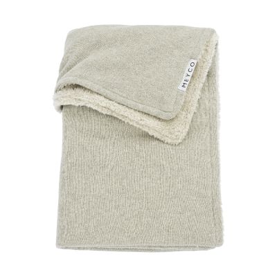 Meyco Ledikantdeken Knit Basic Sand Melange Teddy 100x150cm